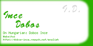 ince dobos business card